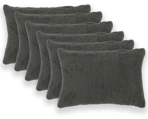 Presvlaka za jastuk 6 pcs HEERLEN Tamnosiva 30 x 50 cm Bouclé - Tamnosiva 30 x 50 cm 6