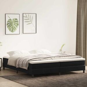 Box Spring krevet bez madracem crni 200x220 cm samt - Crna / 200 x 220 cm
