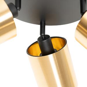Moderna točkasta crna sa zlatnim 3-light - Lofty