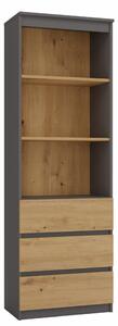 Zondo.hr Regal Respeto 1 (antracit + hrast artisan). Akcija -20%. 1132646