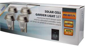 Home Solarna vrtna LED lampa, metalna, set 4 komada, 200 mAh - MX 807/4 5502