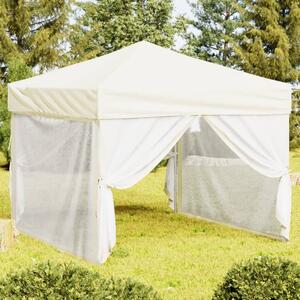 VidaXL Sklopivi šator za zabave s bočnim zidovima 3 x 3 m krem