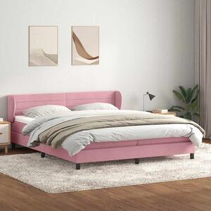 Box Spring krevet s madracima ružičasti 180x210 cm baršun - Ružičasti / 180 x 210 cm