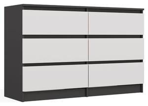 Zondo.hr Komoda Musecalo 6 120 (antracit + bijela). Akcija -22%. 1132807