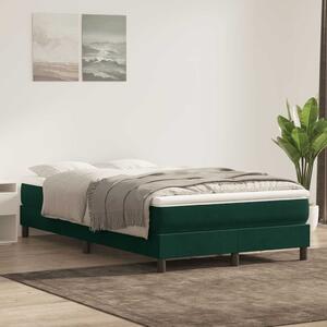 Box Spring krevet bez madracem tamno zeleni 120x220 cm baršun - Zelena / 120 x 220 cm