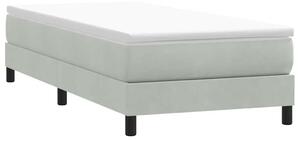 Box Spring krevet bez madraca svijetlo sivi 90x210 cm samt - Siva / 90 x 210 cm