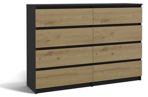 Zondo.hr Komoda Musecalo 7 140 (antracit + hrast artisan). Akcija -20%. 1132829