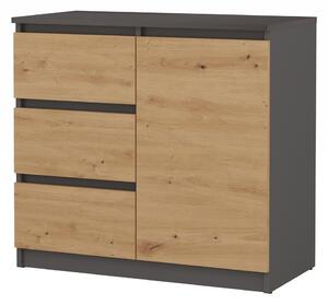 Zondo.hr Komoda Musecalo 12 (antracit + hrast artisan). Akcija -20%. 1132866