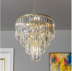 Brilagi - LED Kristalni luster na lancu MOZART 5xE14/40W/230V zlatna