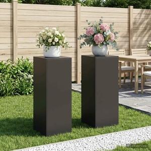 Stalak za biljke 2 pcs Crna 40 x 40 x 100 cm Čelik - Crna 2x (40 x 40 x 100 cm)