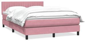 Box Spring krevet s madracem ružičasti 140x220 cm baršun - Ružičasti / 140 x 220 cm