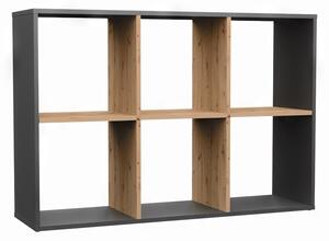 Zondo.hr Regal Metros 3 (antracit + hrast artisan). Akcija -19%. 1132901