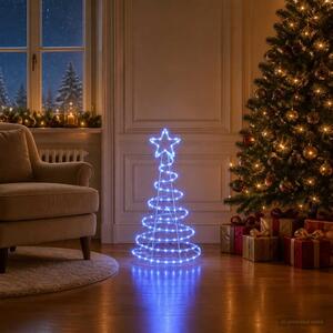 LED svjetleći ukras božićno drvce LOVIISA 100 LED lampica Plava - Plava
