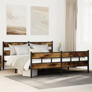 Metalni okvir kreveta bez madraca boja hrasta 180x200 cm - Smeđa / 180 x 200 cm