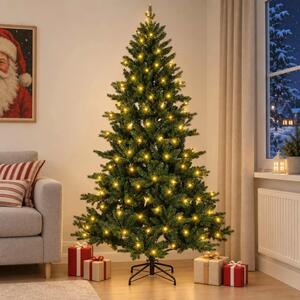 Umjetno božićno drvce s nogom 120 cm 150 LED lampica - 120 cm s LED svjetlima