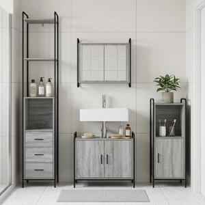 Set ormarića za kupaonicu 3 kom. Siva Sonoma 40 x 36 x 181 cm - Siva Sonoma Kupaonski ormarić (2 vrata) + viseći ormarić + kupao