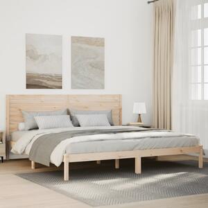 Dugi okvir kreveta bez madraca 180 x 220 cm masivno drvo - Smeđa / 180 x 220 cm