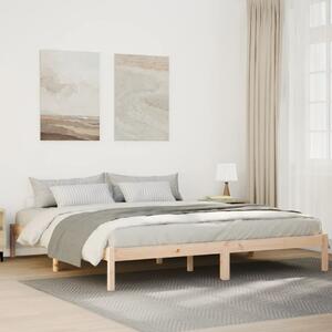 Dugi okvir kreveta bez madraca 200 x 220 cm od borovine - Smeđa / 200 x 220 cm