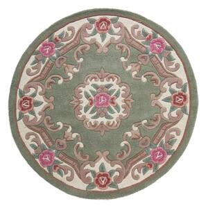 Zeleni vuneni tepih Flair Rugs Aubusson, ⌀ 120 cm