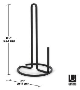 Crni željezan držač kuhinjskih ručnika ø 17 cm Squire – Umbra