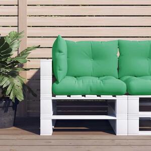 Jastuci za palete 3 kom zeleni od tkanine - Zelena kutna sofa