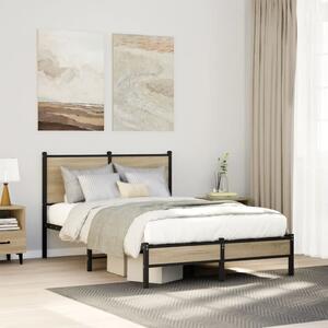Metalni okvir kreveta bez madraca boja hrasta sonome 120x190 cm - Smeđa / 120 x 190 cm