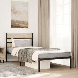 Metalni okvir kreveta bez madraca boja hrasta sonome 75x190 cm - Smeđa / 75 x 190 cm