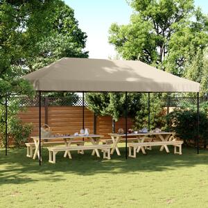 Sklopivi prigodni šator za zabave smeđesivi 580x292x315 cm - Tupe / N/A