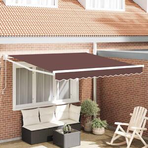 Tenda na ručno uvlačenje smeđa 300 x 250 cm - Smeđa / 3 x 2.5 m