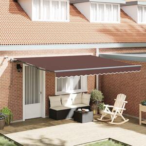Tenda na automatsko uvlačenje s LED smeđa 400 x 300 cm - Smeđa / 400 x 300 cm