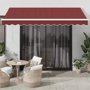 Tenda na ručno uvlačenje bordo 350 x 250 cm - Crvena / 3.5 x 2.5 m