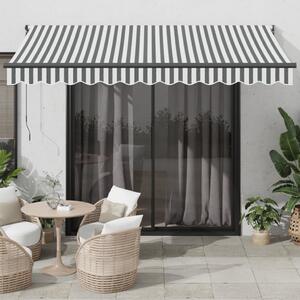 Tenda na uvlačenje antracit-bijela 3,5x2,5 m tkanina i aluminij - Antracitno siva / 3.5 x 2.5 m