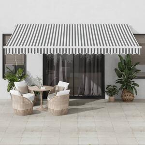 Tenda na automatsko uvlačenje antracit i bijela 450 x 350 cm - Antracitno siva / 450 x 350 cm