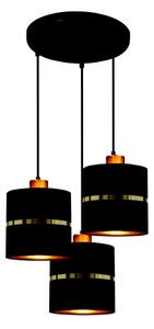 Luster na sajli ASSAM 3xE27/60W/230V crna