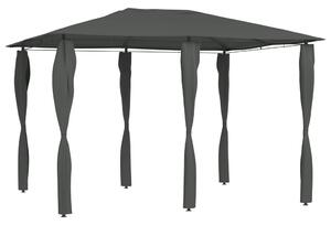 Sjenica s navlakama za stupove 3 x 4 x 2,6 m antracit 160 g/m² - Antracitno siva / 3 x 4 x 2.6 m