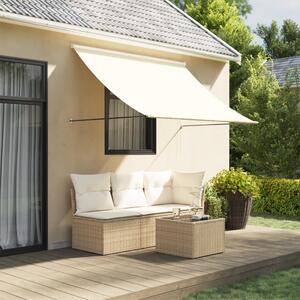 Tenda na uvlačenje krem 200 x 150 cm od tkanine i čelika - Krema / 200 x 150 cm