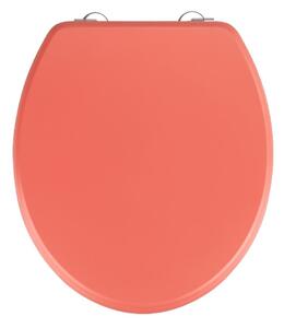 Koraljno crvena WC daska Wenko Prima Coral, 41 x 37 cm