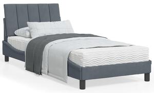 Krevet s madracem Hanko tamnosivi 90x200 cm baršunasti - Siva / 90 x 200 cm