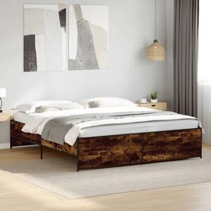 Okvir kreveta boja hrasta 180x20 cm konstruirano drvo i metal - Smeđa / 180 x 200 cm