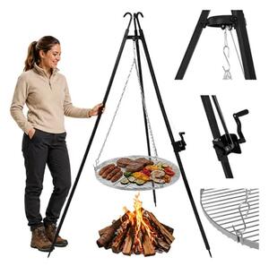 KAMINER vrtni tripod roštilj s inox rešetkom 70 cm