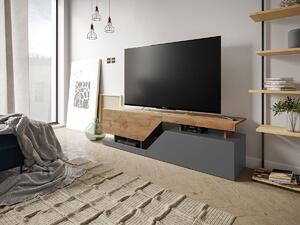 TV stol Utica 102Antracit, Wotan hrast, 160x46x35cm