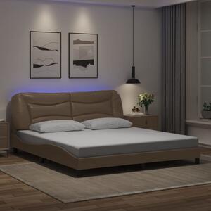 Okvir kreveta s LED-om bez madraca Hvar boja cappuccina 180 x 200 cm - Smeđa / 180 x 200 cm