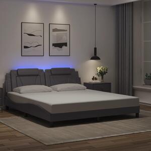 Okvir kreveta Viana s LED-om bez madraca sivi 180 x 200 cm - Siva / 180 x 200 cm
