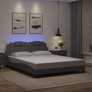 Okvir kreveta Viana s LED-om bez madraca sivi 160 x 200 cm - Siva / 160 x 200 cm