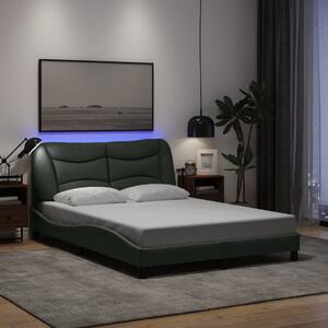 Okvir kreveta s LED-om bez madraca Hvar 140 x 200 cm od tkanine - Siva / 140 x 200 cm