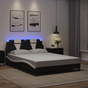 Okvir kreveta Viana s LED-om bez madracacrno-bijeli 120 x 200 cm - Crna / 120 x 200 cm