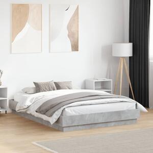 Okvir kreveta boja betona 120x190 cm od konstruiranog drva - Siva / 120 x 190 cm