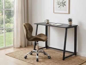 Set za radnu sobu ZARIMO stol 80x40 cm, crna + stolica AVOLA VELVET, smeđa