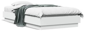 Okvir kreveta s LED svjetlima bijeli 75 x 190 cm - Bijela / 75 x 190 cm