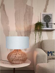Svijetlo siva/u prirodnoj boji stolna lampa s tekstilnim sjenilom (visina 60 cm) Kalahari – Good&Mojo